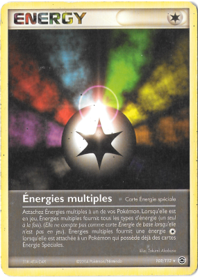 Carte Pokémon Énergies multiples 103/112 Rare Rouge Feu & Vert Feuille