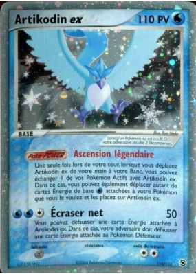 Carte Pokémon Artikodin ex 114/112 Secrète Rouge Feu & Vert Feuille