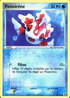 Carte Pokémon Poissirène 55/109 Commune Rubis & Saphir