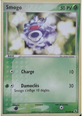 Carte Pokémon Smogo 54/109 Commune Rubis & Saphir