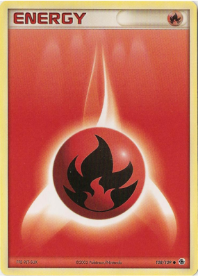 Carte Pokémon Énergie Feu 108/109 Commune Rubis & Saphir