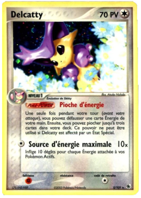 Carte Pokémon Delcatty 5/109 Holographique Rubis & Saphir