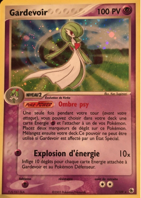 Carte Pokémon Gardevoir 7/109 Holographique Rubis & Saphir