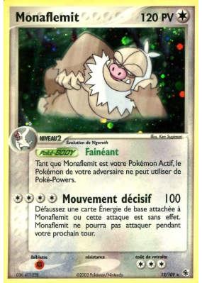 Carte Pokémon Monaflemit 12/109 Holographique Rubis & Saphir