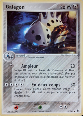 Carte Pokémon Galegon 37/109 Peu commune Rubis & Saphir