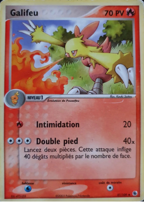 Carte Pokémon Galifeu 27/109 Peu commune Rubis & Saphir