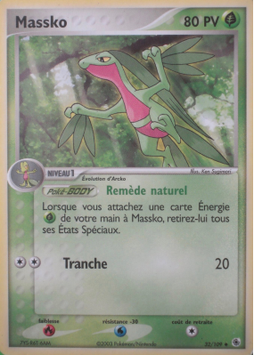 Carte Pokémon Massko 32/109 Peu commune Rubis & Saphir