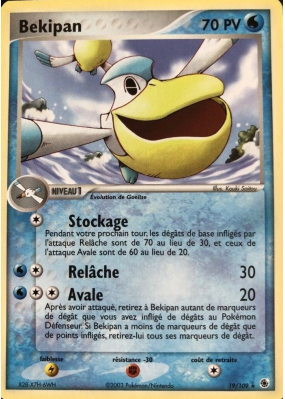 Carte Pokémon Bekipan 19/109 Rare Rubis & Saphir