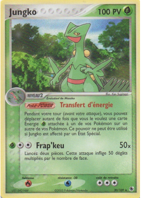 Carte Pokémon Jungko 20/109 Rare Rubis & Saphir