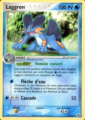 Carte Pokémon Laggron 23/109 Rare Rubis & Saphir