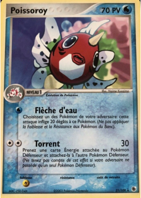 Carte Pokémon Poissoroy 21/109 Rare Rubis & Saphir