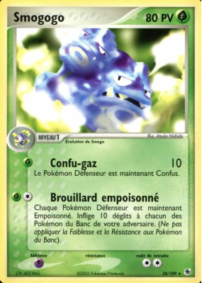 Carte Pokémon Smogogo 24/109 Rare Rubis & Saphir