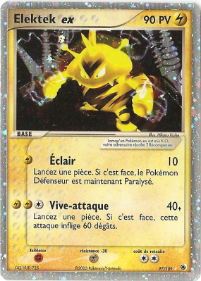 Carte Pokémon Elektek ex 97/109 Ultra Rare Rubis & Saphir
