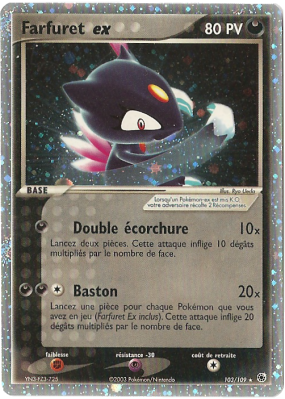 Carte Pokémon Farfuret ex 103/109 Ultra Rare Rubis & Saphir