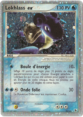 Carte Pokémon Lokhlass ex 99/109 Ultra Rare Rubis & Saphir