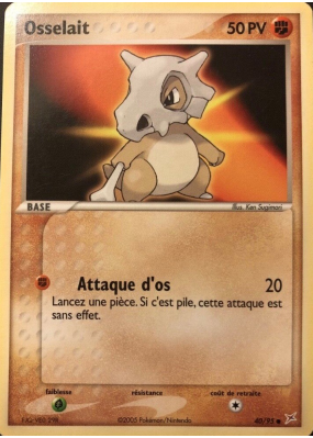 Carte Pokémon Osselait 40/95 Commune Team Magma VS Team Aqua