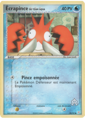 Carte Pokémon Écrapince de Team Aqua 50/95 Commune Team Magma VS Team Aqua