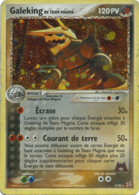 Carte Pokémon Galeking de Team Magma 7/95 Holographique Team Magma VS Team Aqua