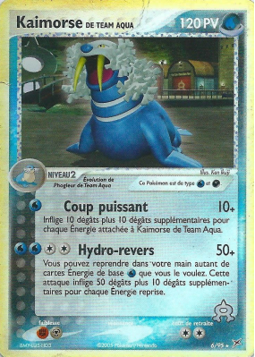 Carte Pokémon Kaimorse de Team Aqua 6/95 Holographique Team Magma VS Team Aqua
