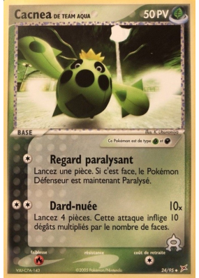 Carte Pokémon Cacnea de Team Aqua 24/95 Peu commune Team Magma VS Team Aqua