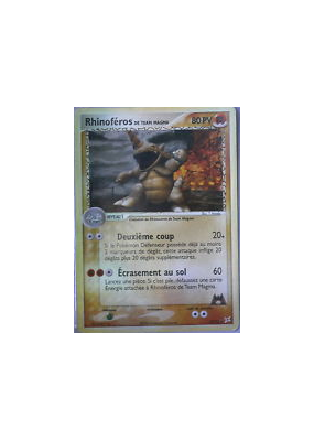 Carte Pokémon Rhinoféros de Team Magma 22/95 Rare Team Magma VS Team Aqua