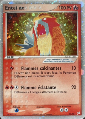 Carte Pokémon Entei ex 91/95 Ultra Rare Team Magma VS Team Aqua