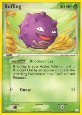 Carte Pokémon Koffing 61/109 Commune Team Rocket Returns
