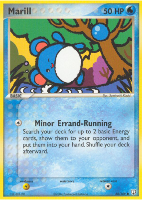 Carte Pokémon Marill 68/109 Commune Team Rocket Returns