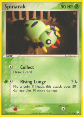 Carte Pokémon Spinarak 78/109 Commune Team Rocket Returns