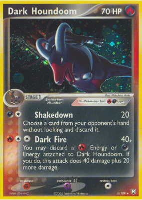 Carte Pokémon Dark Houndoom 5/109 Holographique Team Rocket Returns
