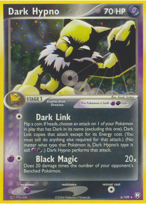 Carte Pokémon Dark Hypno 6/109 Holographique Team Rocket Returns