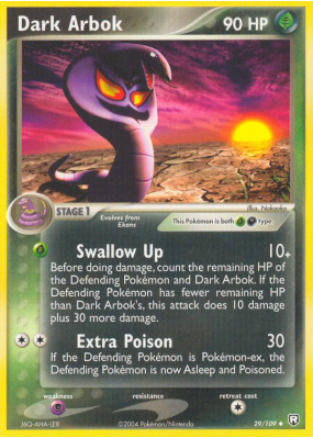 Carte Pokémon Dark Arbok 29/109 Peu commune Team Rocket Returns