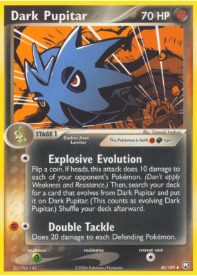 Carte Pokémon Dark Pupitar 40/109 Peu commune Team Rocket Returns