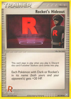 Carte Pokémon Rocket's Hideout 87/109 Peu commune Team Rocket Returns