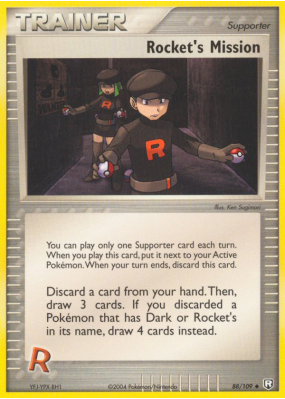 Carte Pokémon Rocket's Mission 88/109 Peu commune Team Rocket Returns