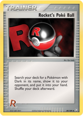 Carte Pokémon Rocket's Poké Ball 89/109 Peu commune Team Rocket Returns
