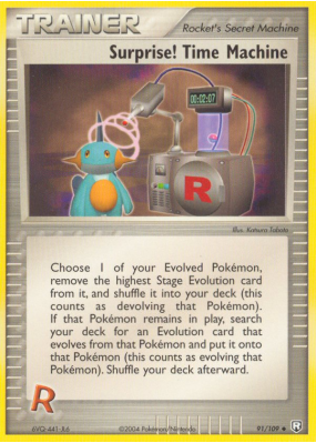 Carte Pokémon Surprise! Time Machine 91/109 Peu commune Team Rocket Returns