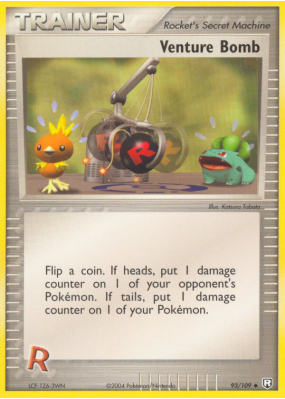 Carte Pokémon Venture Bomb 93/109 Peu commune Team Rocket Returns