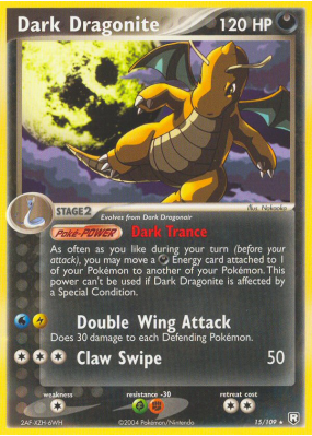 Carte Pokémon Dark Dragonite 15/109 Rare Team Rocket Returns