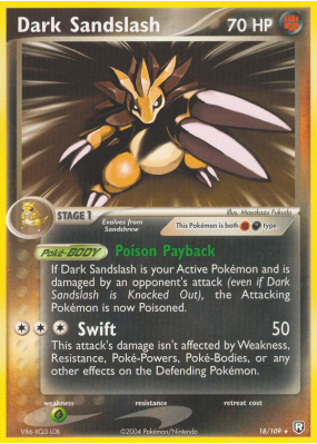 Carte Pokémon Dark Sandslash 18/109 Rare Team Rocket Returns