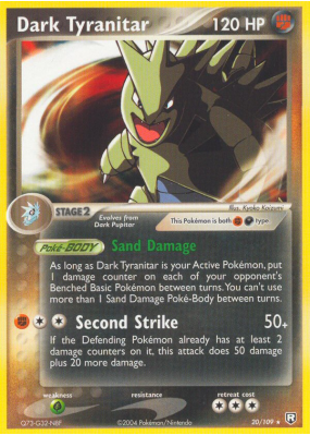 Carte Pokémon Dark Tyranitar 20/109 Rare Team Rocket Returns