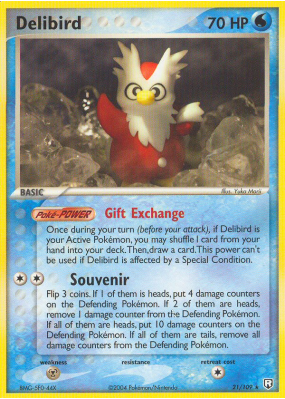 Carte Pokémon Delibird 21/109 Rare Team Rocket Returns