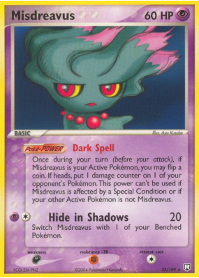 Carte Pokémon Misdreavus 25/109 Rare Team Rocket Returns