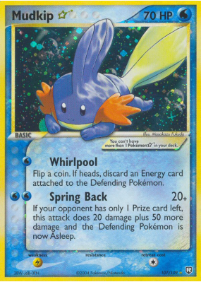 Carte Pokémon Mudkip ☆ 107/109 Ultra Rare Team Rocket Returns