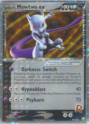 Carte Pokémon Rocket's Mewtwo ex 99/109 Ultra Rare Team Rocket Returns
