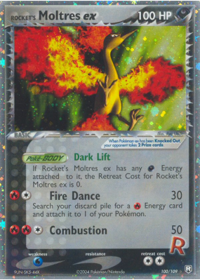 Carte Pokémon Rocket's Moltres ex 100/109 Ultra Rare Team Rocket Returns