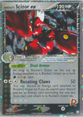 Carte Pokémon Rocket's Scizor ex 101/109 Ultra Rare Team Rocket Returns
