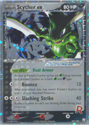 Carte Pokémon Rocket's Scyther ex 102/109 Ultra Rare Team Rocket Returns