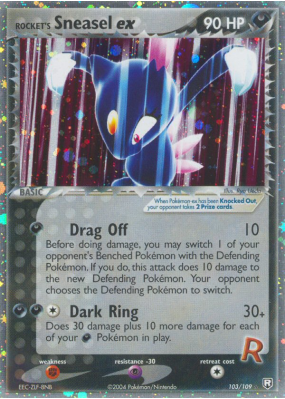 Carte Pokémon Rocket's Sneasel ex 103/109 Ultra Rare Team Rocket Returns