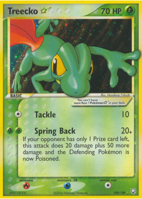 Carte Pokémon Treecko ☆ 109/109 Ultra Rare Team Rocket Returns